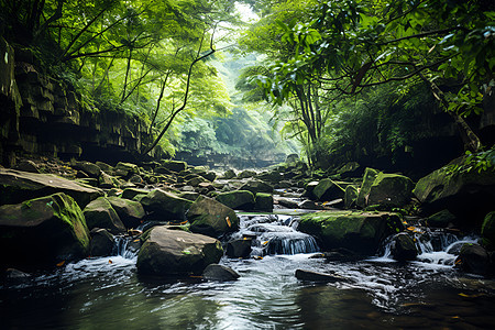 绿野流泉图片