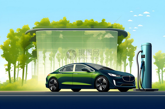 未来的清洁能源汽车图片