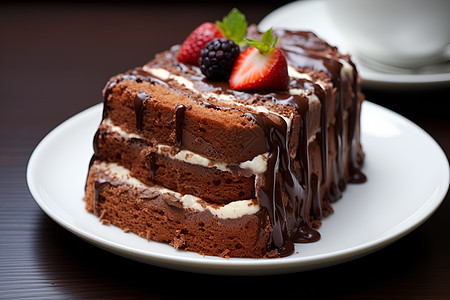 巧克力蛋糕的诱惑图片