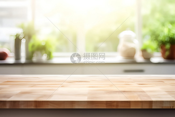 自然之光下的木质桌面图片