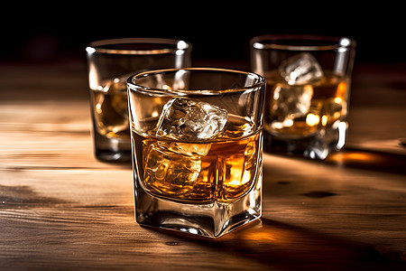 冰镇威士忌饮品背景图片