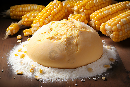 玉米面粉图片