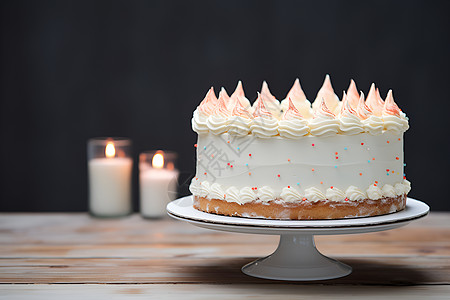 蛋糕与烛光图片
