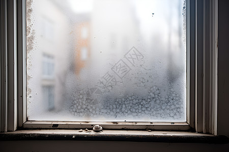 窗外飘落的雨滴图片