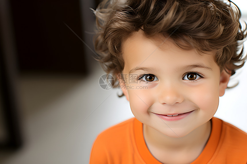 洋溢笑容的小男孩图片