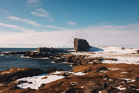 冰岛北部的岩石高清图片