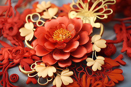 丝绸花朵背景图片