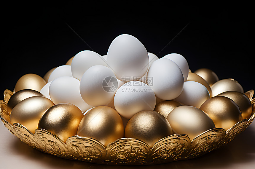 金篮里的鸡蛋图片