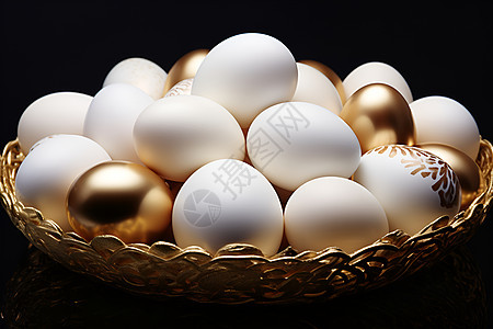 金边碗中的鸡蛋图片