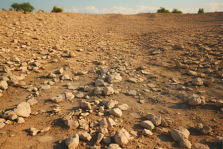 沙漠中干旱的土地背景图片