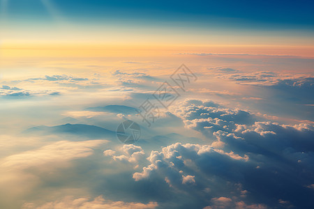 洁白云朵户外天空中浓密的愈多背景