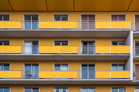 黄色的建筑大楼图片