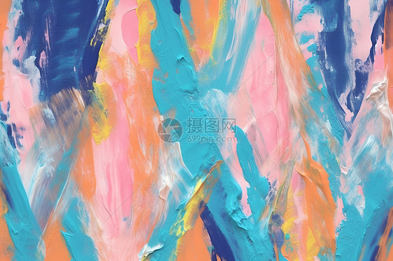 抽象的油画画作图片