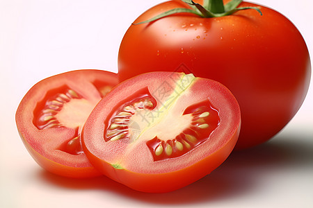 美味多汁的西红柿背景图片