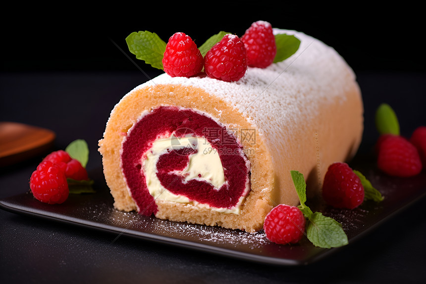 树莓蛋糕图片