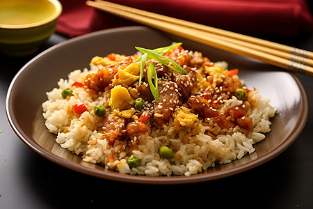 美味的炒饭鸡蛋炒饭高清图片