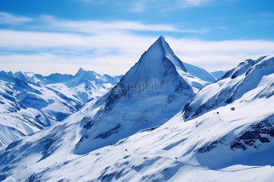 冰川上的雪山图片