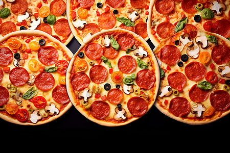 新鲜美味的披萨背景图片