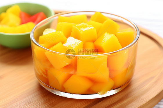 碗中美味的芒果图片