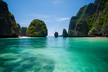 美丽的岛屿和海洋背景图片