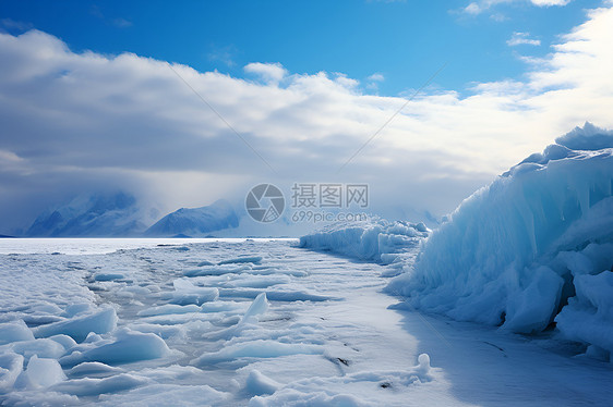 壮观的冰雪风景图片