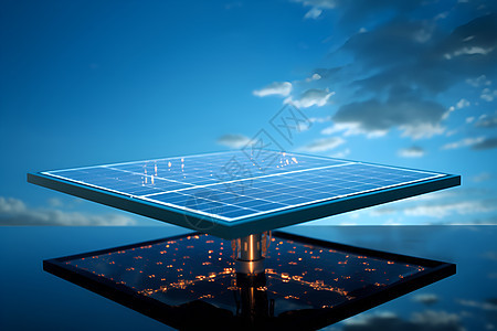 发电的太阳能电池板背景图片