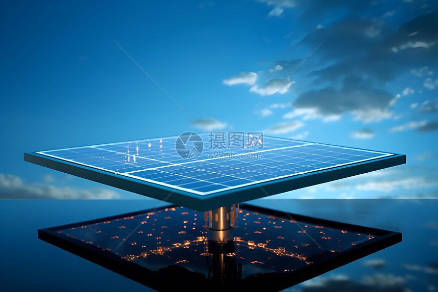 发电的太阳能电池板图片