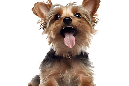 开心吐舌头的小狗图片