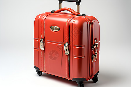 简约的红色行李箱图片