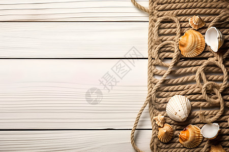海绵绳袋和背景图片
