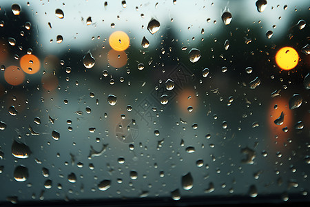 雨中朦胧的窗前图片