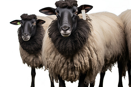 一群绵羊背景图片