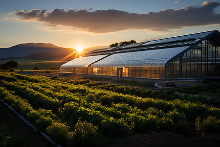 太阳能新能源太阳能农业背景