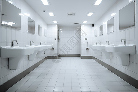 现代公共洗手间背景图片