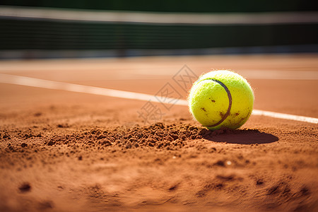 球场上的网球图片