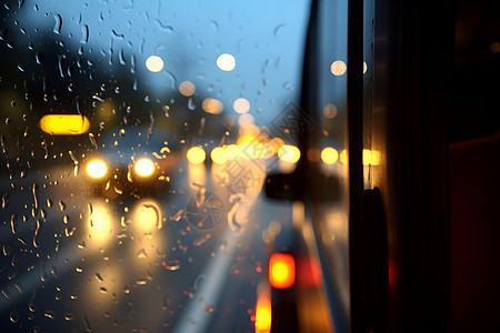 雨夜街景图片