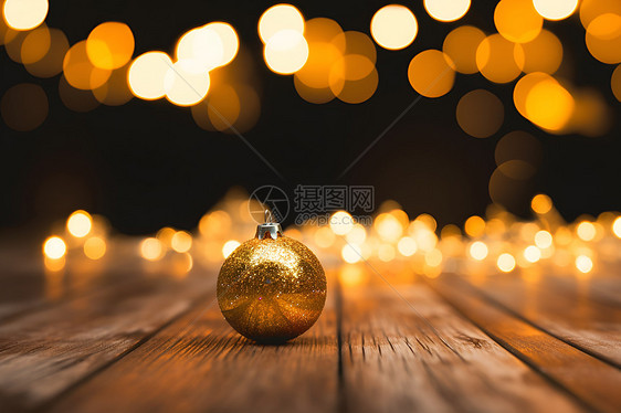 圣诞节的金色装饰图片