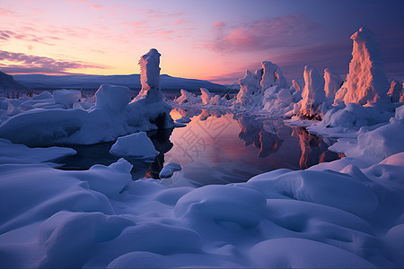 冰山之湖图片