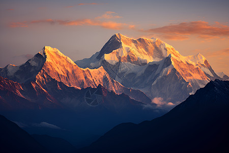 日出时的喜马拉雅山脉图片