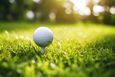 球架上的高尔夫球背景图片