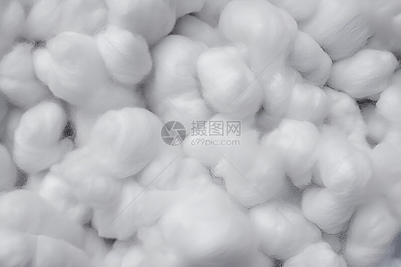 纯白的棉花团图片