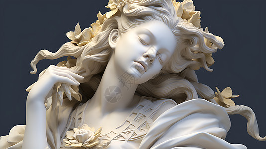 古典雕塑优雅女性图片