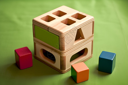 木制玩具方块图片