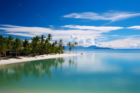 碧海蓝天椰树沙滩图片