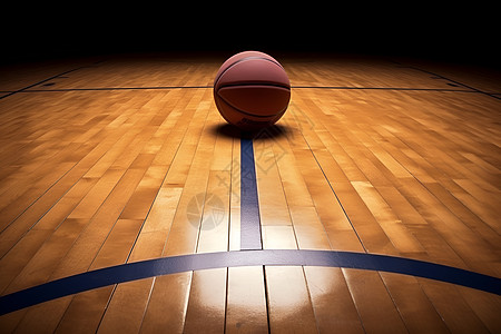 室内地板上的篮球背景图片