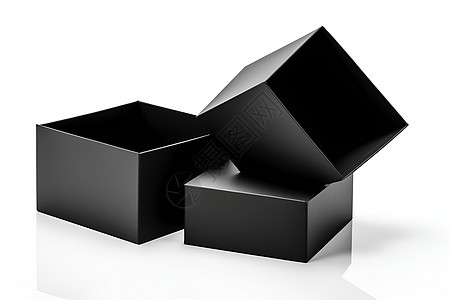 黑色的礼物包装盒图片