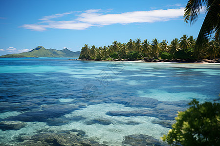 碧蓝海岛的美景图片
