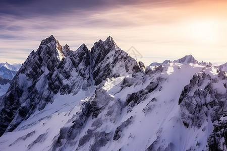 壮观的雪山风景图片