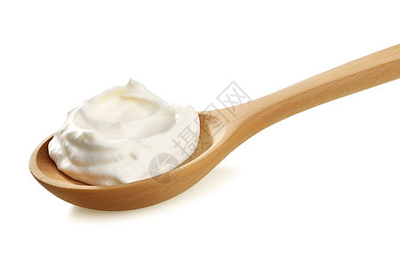 勺子上的奶油背景图片