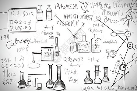 白板上的实验公式背景图片